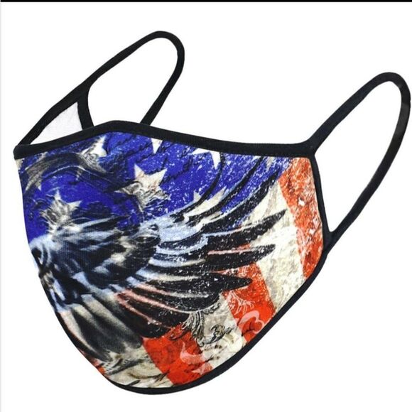 Accessories - Any 2 $13 or 4 $20 USA Made Designer Eagle Blue Facemask